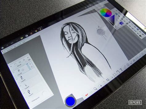 Windows Tablet Drawing with Pen - Portrait Sketches - DEMORIE