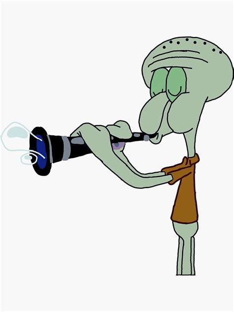 Squidward Clarinet Sticker by stickersbycayc in 2022 | Squidward clarinet, Clarinet, Squidward