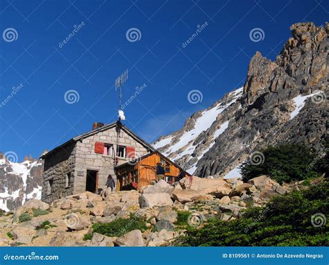 Mountain refuge stock image. Image of glacier, cold, hiking - 8109561