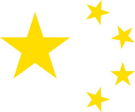 Chinese Flag Yellow Stars Png