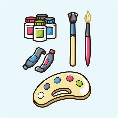 School Stationery Kit Vector Arts. Back to School stationery items for students simple icon ...