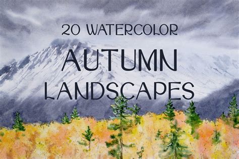 Autumn Watercolor Landscapes - Design Cuts