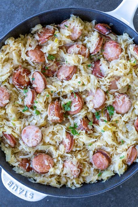 Classic Kielbasa and Sauerkraut (One-Pan Meal) - Momsdish