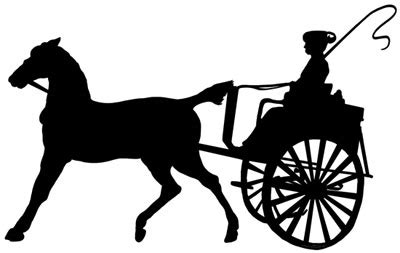 Horse and Buggy Silhouette