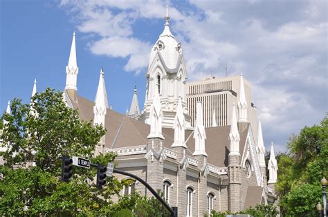 Temple Square ~ Salt Lake City, Utah | Temple square, Steeple ...