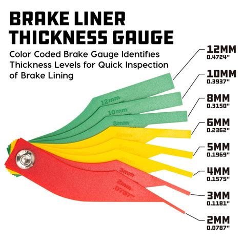 Powerbuilt Brake Lining Thickness Gauge - 647828M - Tanga