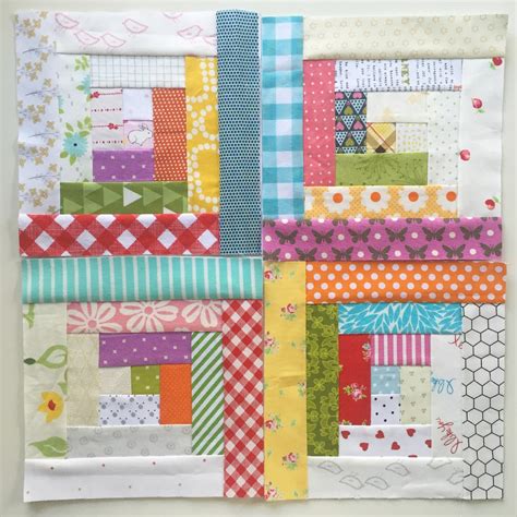 Gigi's Thimble: Scrap Quilt Challenge + My Scrappy Log Cabin Quilt + A Free Log Cabin Block Pattern