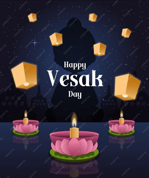 Premium Vector | Vesak day