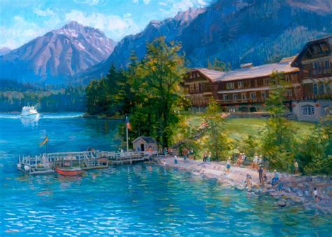 "Lake McDonald Lodge", by Joe Abbrescia Glacier National Park Lodge fine art print on canvas ...