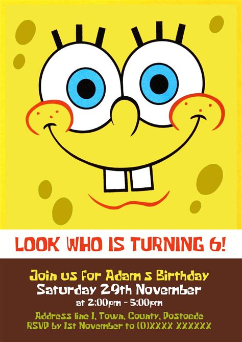 Spongebob 1St Birthday Invitations - invitationpiper78