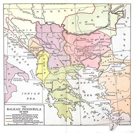 Balkan Peninsula Map 1914