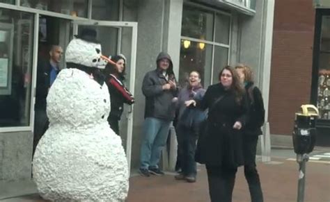 Hilarious Scary Snowman Prank is Back Just in Time for Christmas