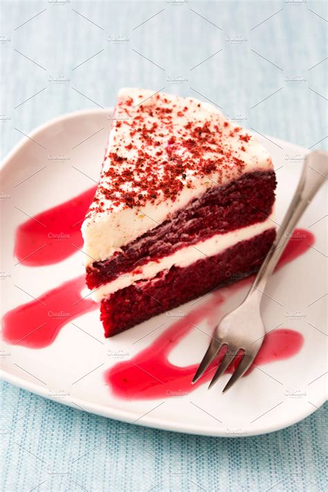 Red Velvet cake slice | High-Quality Food Images ~ Creative Market