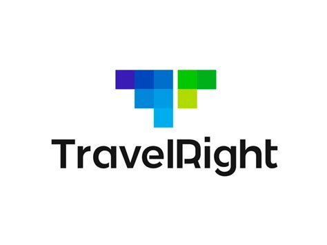 Travel Right logo design: Tr monogram, arrows, airplanes by Alex Tass, logo designer on Dribbble