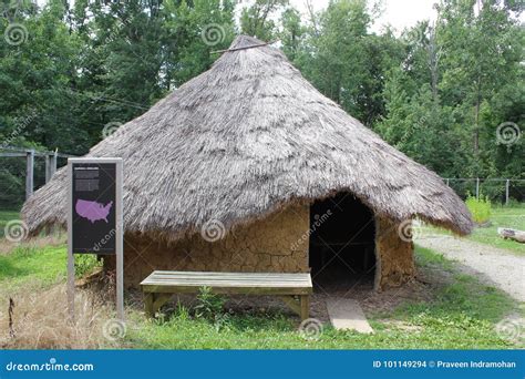 Replica of Hopewell Structures Outside the Fort Ancient Museum Park Editorial Stock Image ...