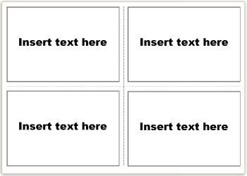 Vocabulary Flash Cards using MS Word