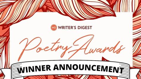 Announcing the Winners of the 2021 Writer's Digest Poetry Awards - Writer's Digest