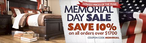 ashley furniture memorial day sale