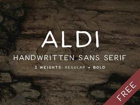 Free Font: ALDI by Phil Goodwin on Dribbble