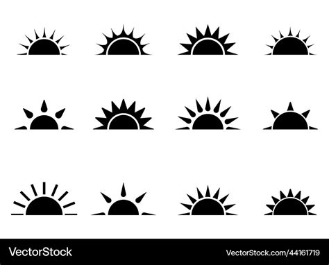 Sunrise Clip Art Black And White