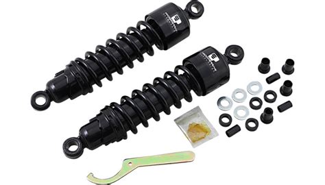 Progressive Suspension 412 Black Rear Shocks Harley Touring | RotationWheels.com