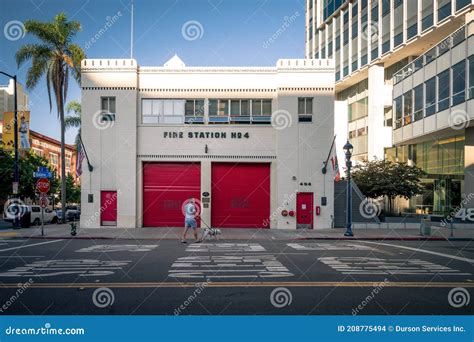 Fire Station in Downtown San Diego Editorial Stock Image - Image of firehouse, protection: 208775494