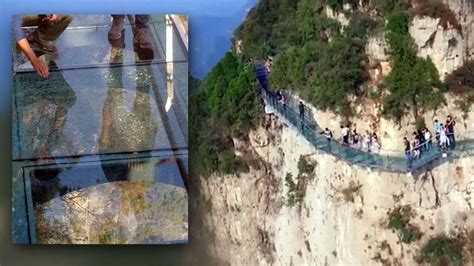 china glass bridge crack : ImagesOfChina