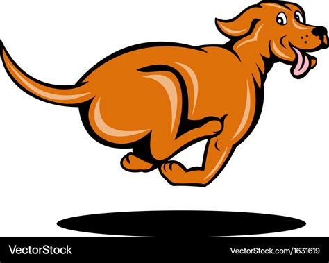 Dog running Royalty Free Vector Image - VectorStock