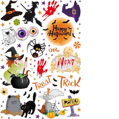 Heitepabg Halloween Window Clings, Halloween Window Decals Stickers for Halloween Decorations-1 ...