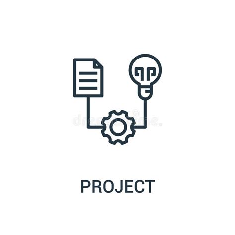 Project Icon Vector from Seo Collection. Thin Line Project Outline Icon Vector Illustration ...