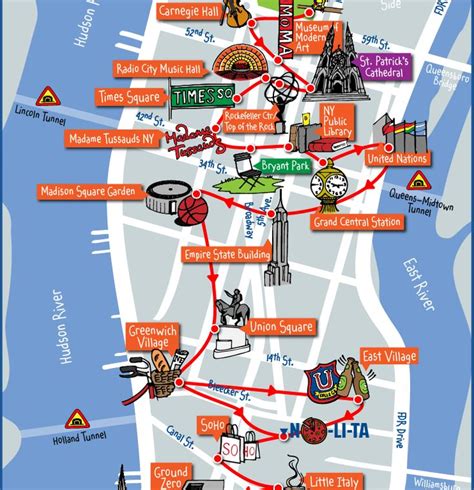 Sightseeing Map Of Nyc download sightseeing map of nyc major tourist ...