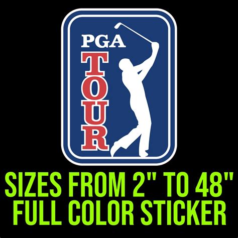 PGA tour logo Full Color Vinyl Decal – Biggest Decal Shop