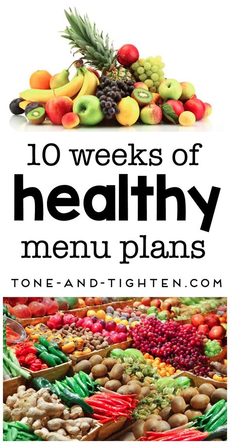 10 of the Best Healthy Menu Plans | Healthy eating pyramid, Healthy ...