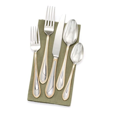 Towle "Sinclair Gold" 18/10 Stainless Steel Flatware Set with 24kt Gold Accents | Ross-Simons