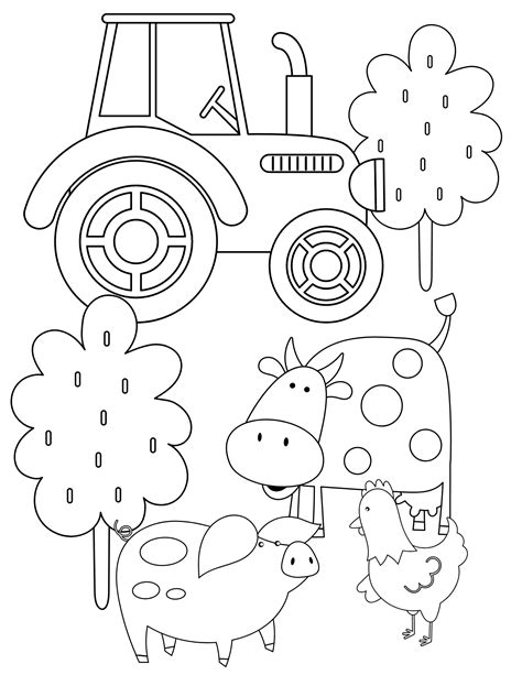 Free Printable Farm Coloring Pages and Fun Farming Facts