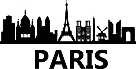 Paris France city skyline on white background. France travel ...