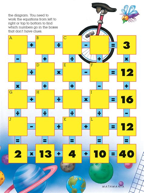 Printable Maths Puzzles For 7 Year Olds - Printable Crossword Puzzles