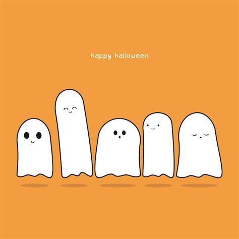 Premium Vector | Cute halloween ghost collections