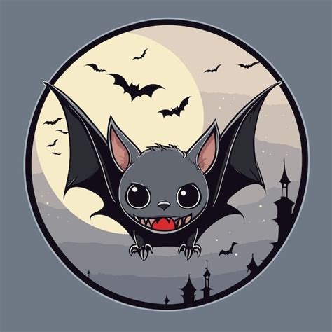 Premium Vector | Cute vampire bat