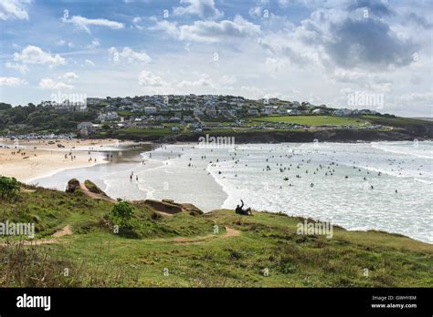 Polzeath in Cornwall Stock Photo - Alamy