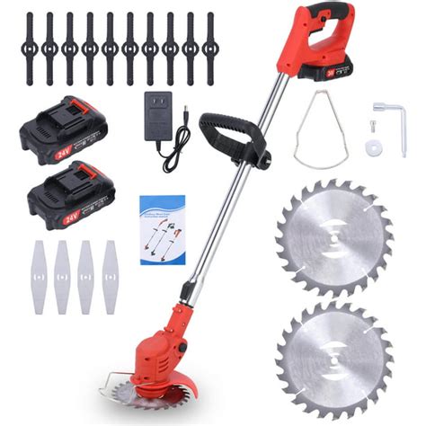 Battery Weed Wacker with Charger, 3-in-1 Electric Weed Eater Cordless ...