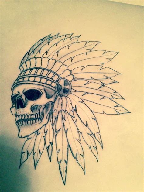 Indian Skull Drawing