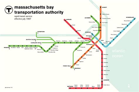 Printable Boston T Map