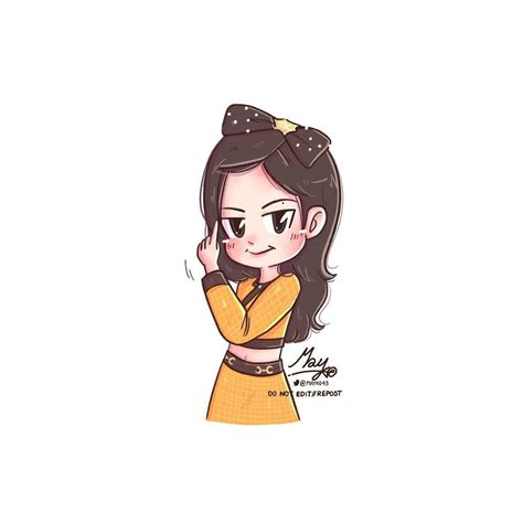 Jennie Fan Art Kpop Drawings, Chibi Drawings, Cute Drawings, Chibi Sketch, Doll Garden, Chibi ...