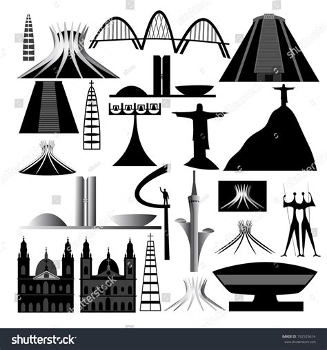 Vector Landmarks Of Brazil - 192525614 : Shutterstock