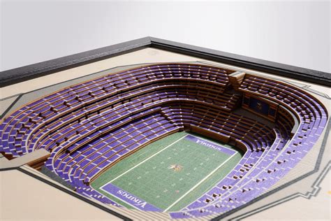 Minnesota Vikings | 3D Stadium View | US Bank Stadium | Wall Art | Woo ...