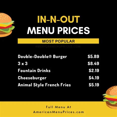 In-N-Out Burger Menu & Prices in USA 2023 – American Menu Prices