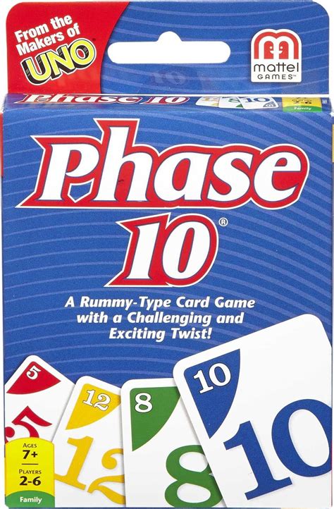 Phase 10 Card Game for 2-6 Players Ages 7 Years and Up - Walmart.com