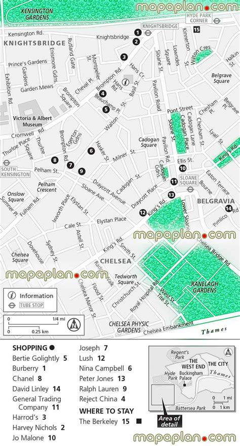 London maps - Top tourist attractions - Free, printable city street map - MapaPlan.com