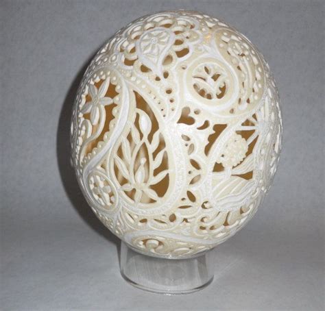 Custom Paisley Ostrich Egg - Etsy | Egg art, Egg shell art, Carved eggs